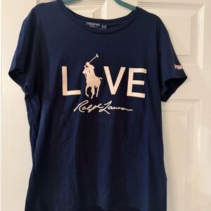 Ralph Lauren PINK PONY navy tee